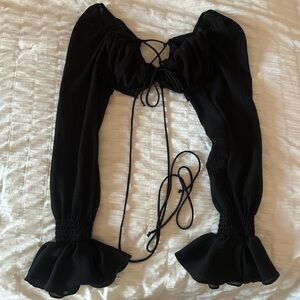 White Fox Boutique Women's Black Crop-top